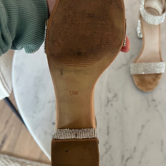 Wishbone Addison Women Silver Rhinestone Sandals - Size 7.5 - Picture 5 of 6